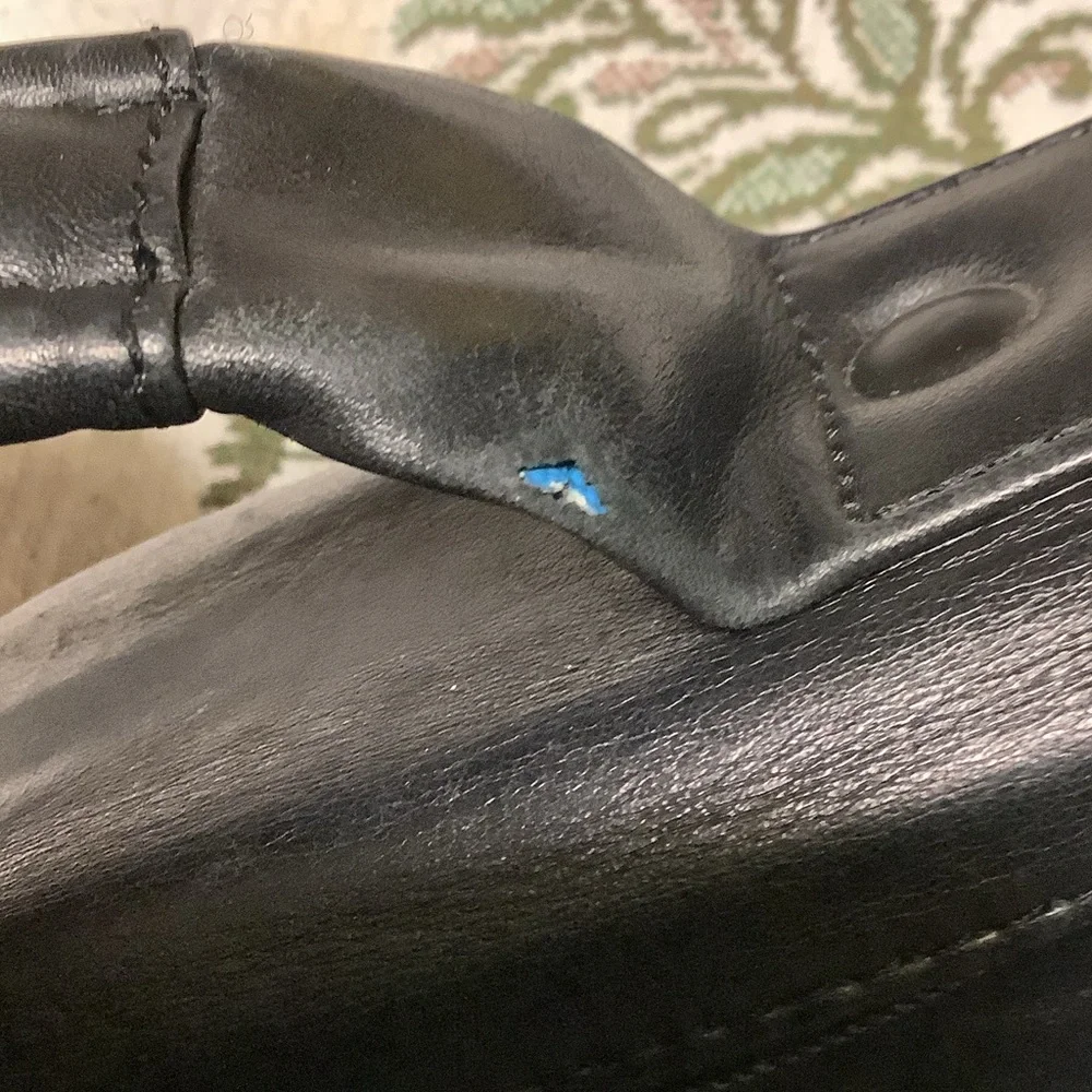 Tumi Black Leather Messenger Bag